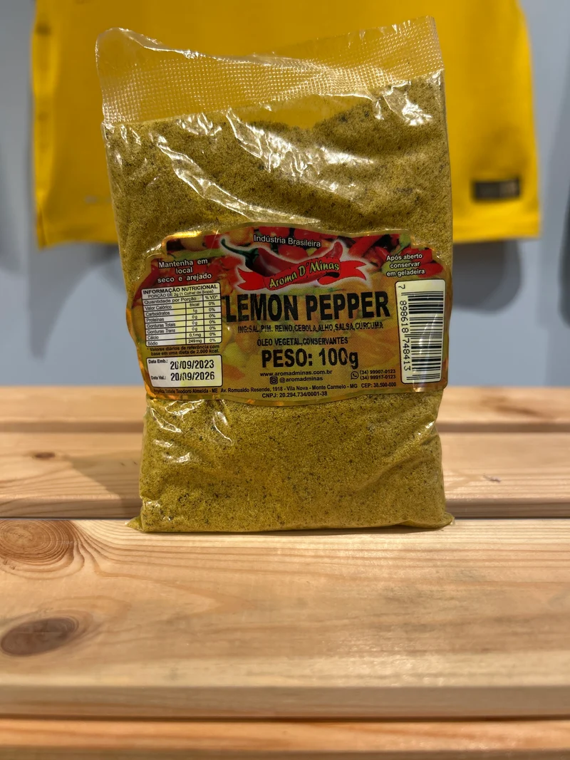 Assaisonnement Poivre & Citron (Tempero Lemon Pepper) - AROMA DE MINAS - 100g