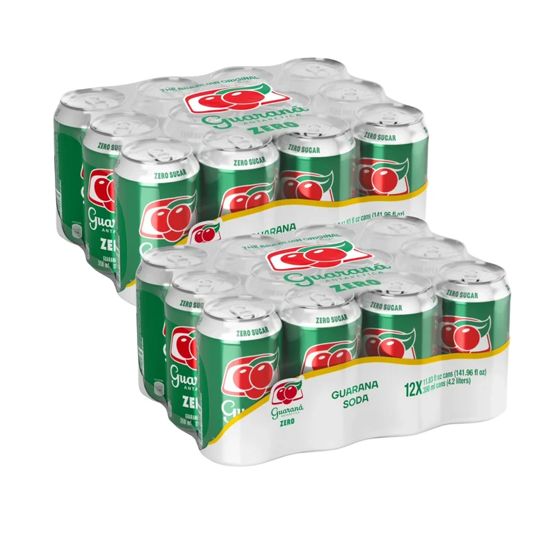 Soda brésilien au Guaraná sans sucre (Guaraná Antarctica zero) – Carton 24 x 330ml