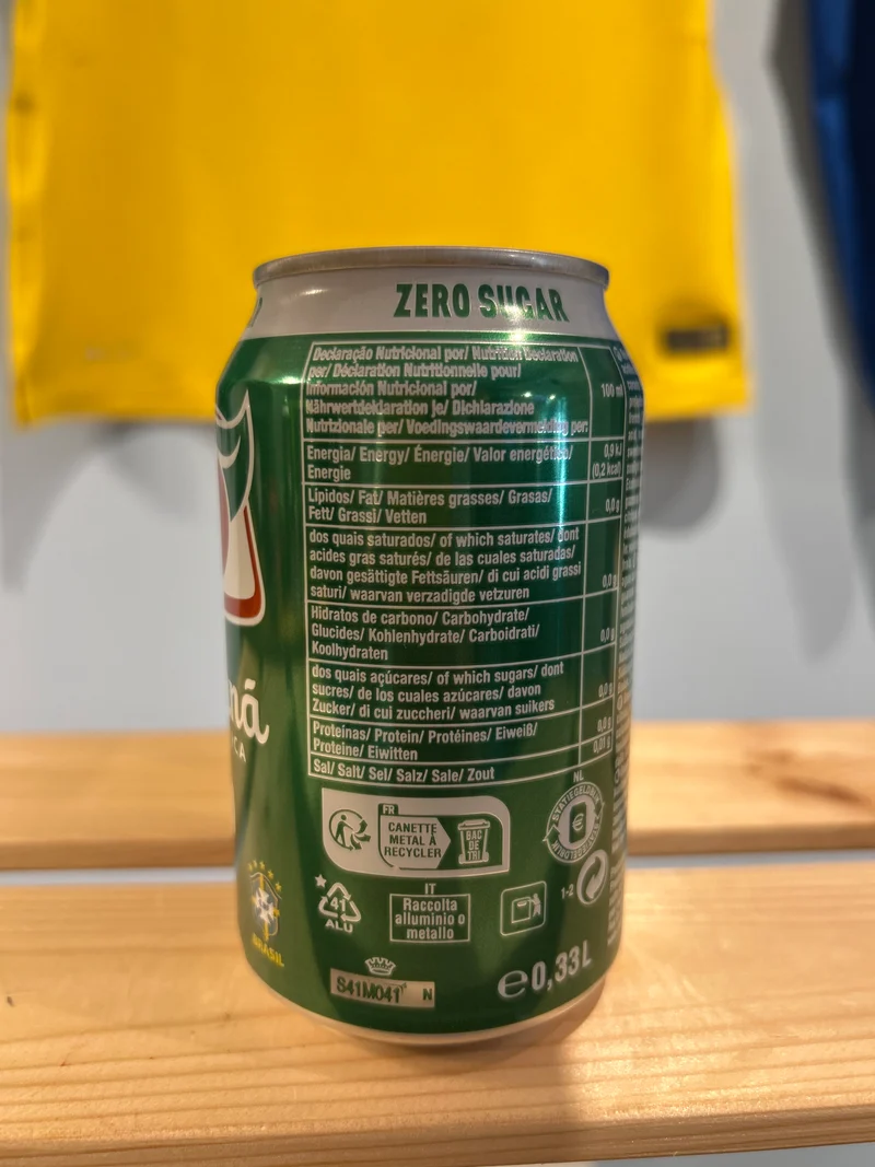 Soda brésilien au Guaraná sans sucre (Guaraná Antarctica zero) – 3 x 330ml
