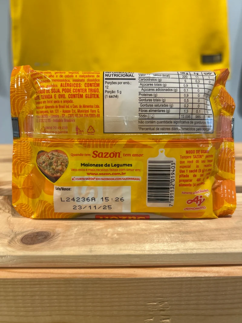 Assaisonnement pour legumes (Tempero Legumes)- SAZON - 60g