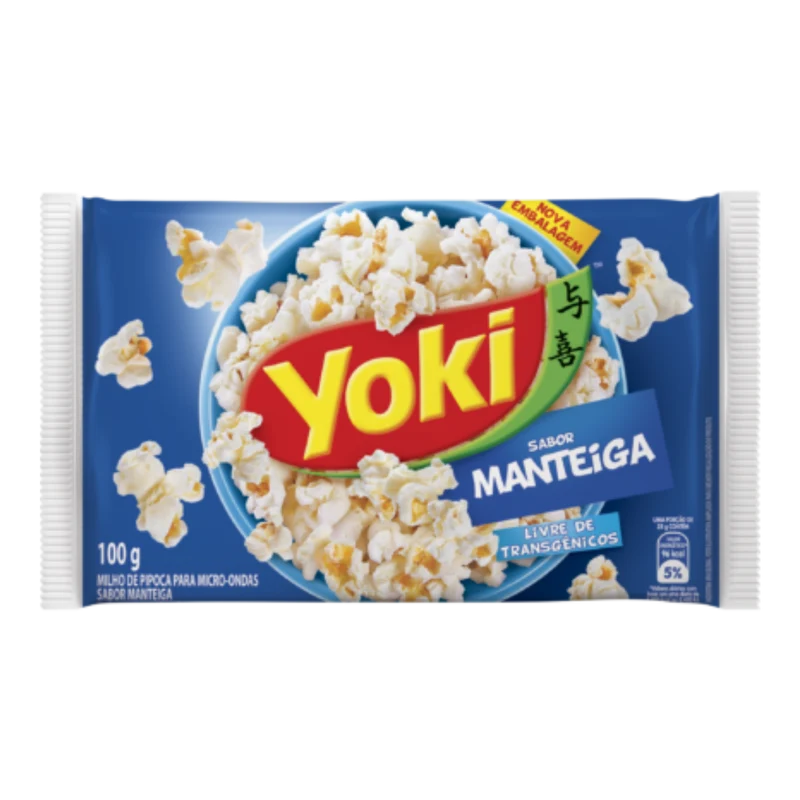 Pop-corn micro-ondes beurre (Pipoca para Microondas Sabor Manteiga) - YOKI - 100g