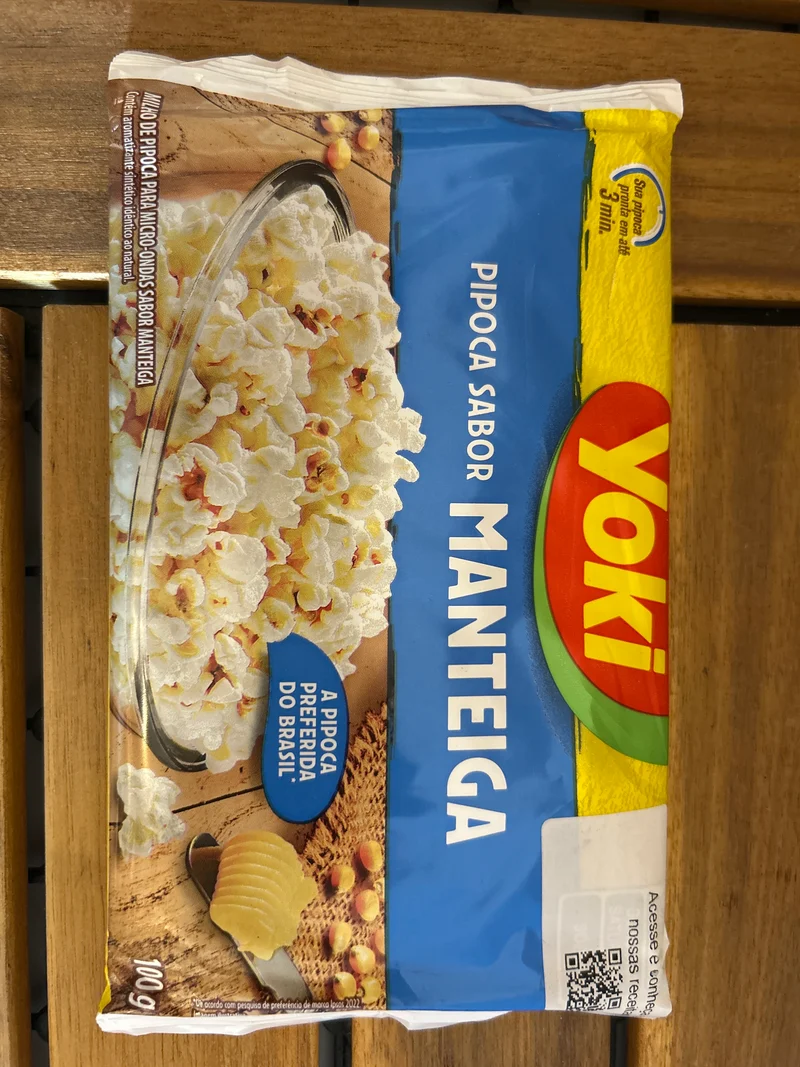 Pop-corn micro-ondes beurre (Pipoca para Microondas Sabor Manteiga) - YOKI - 100g