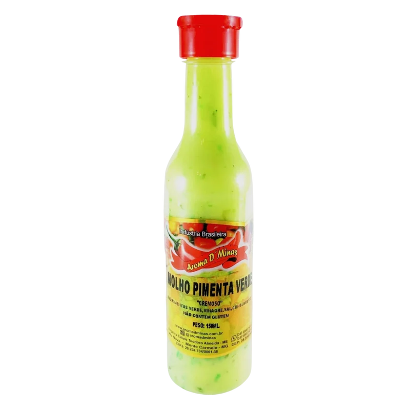 Sauce Piments Vert (Molho de Pimenta Verde) - AROMA DE MINAS - 150ml