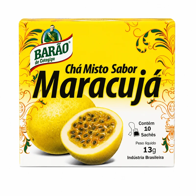 Thé Saveur Fruit de la Passion (Chá Misto Sabor Maracujá 10 saches) - BARÃO DE COTEGIPE - 13g