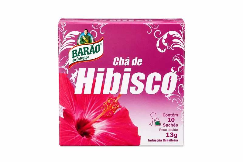 Thé d’Hibiscus (Chá de Hibisco 10 saches) - BARÃO DE COTEGIPE - 13g