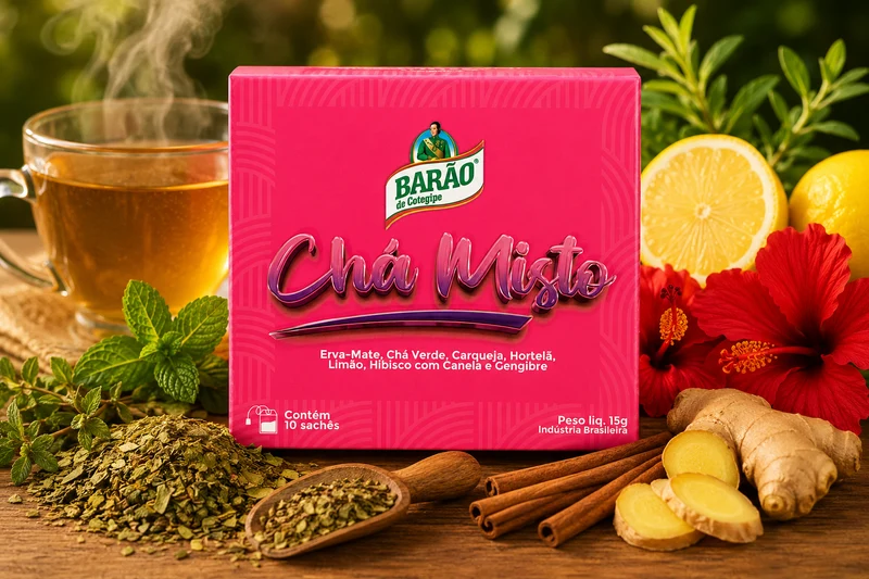 Thé Détox Mix (Chá Misto Detox 10 saches) - BARÃO DE COTEGIPE