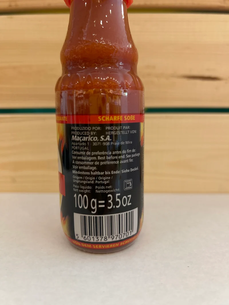 Sauce de Piment Piri Piri (Molho De Pimenta Piri Piri) - MAÇARICO - 100g