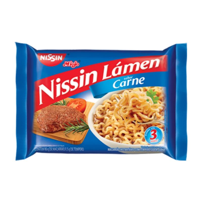 Nouilles Instantanées Saveur viande (Macarrão Instantâneo sabor Carne)- Nissin Miojo - 85g
