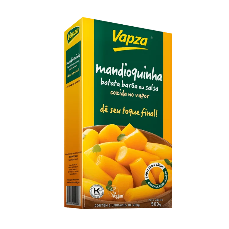 Mandioquinha Cozida - Batata Baroa - VAPZA - 500g