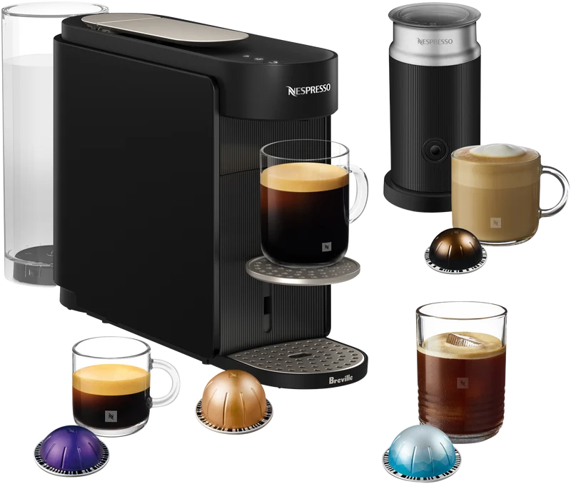 Nespresso Vertuo Up Capsule Coffee Machine Bundle Ink Black