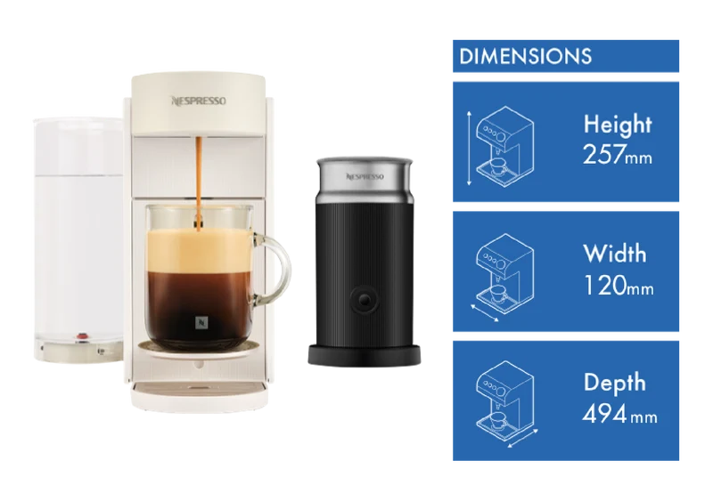 Nespresso Vertuo Up Capsule Coffee Machine Bundle White