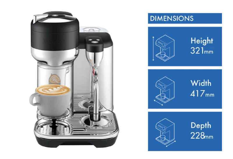 Nespresso Vertuo Creatista Capsule Coffee Machine Black Truffle